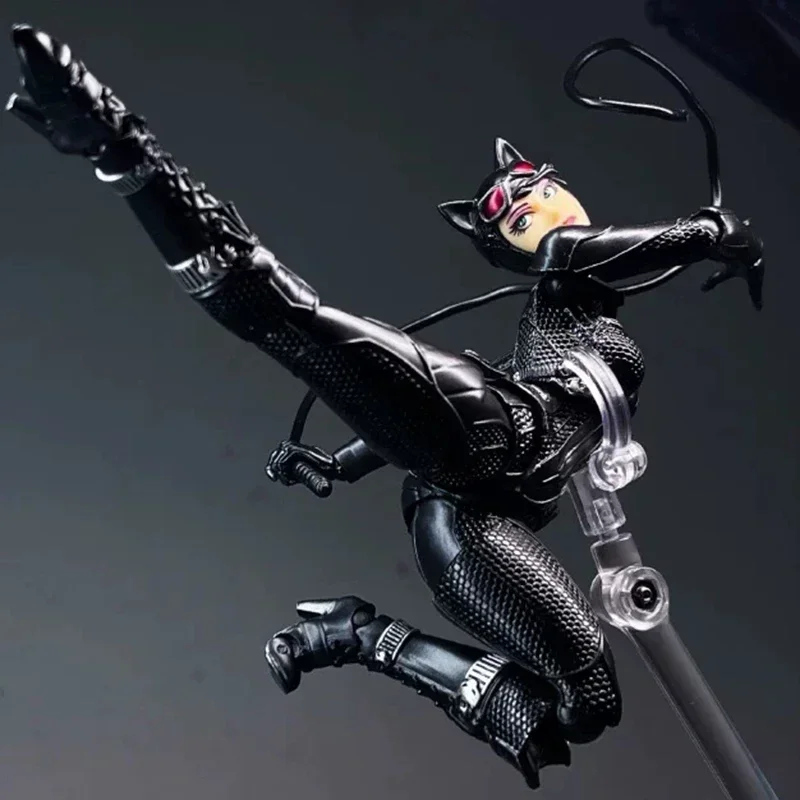 kf S839bca7bca4540a59075ce3a6bd61618J Kaiyodo Catwoman Revoltech Amazing Yamaguchi Anime Figure Collection Model Toys Desktop Decoration Figurine - Amazing Yamaguchi Store